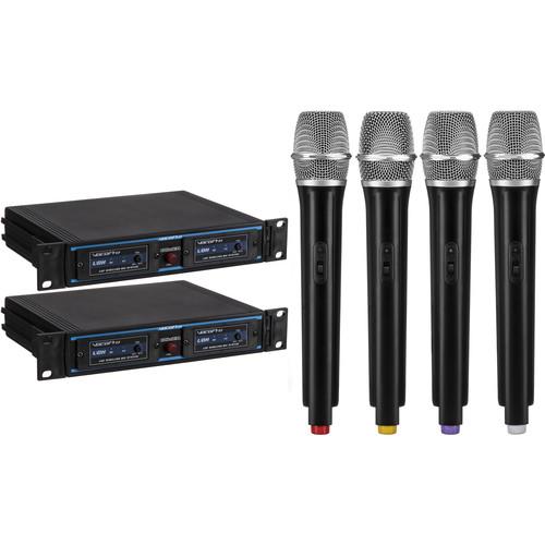 VocoPro UDH-CHOIR-4 UHF Handheld Wireless Microphone Package