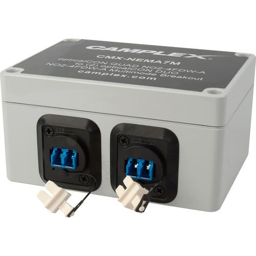 Camplex NO4FDW-A OpticalCON QUAD to 2 Duplex LC Female Multimode Breakout Adapter Box