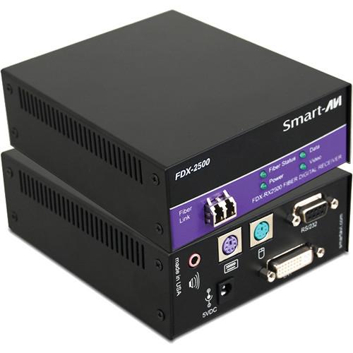 Smart-AVI FDX-RX2500S KVM DVI-D over Singlemode Fiber Extender