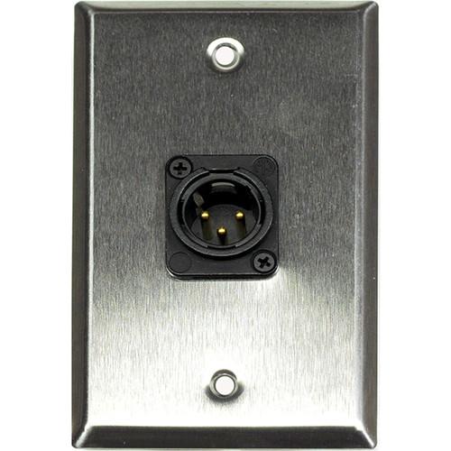 Whirlwind WP1 1MNS 1-Gang Wall Plate with 1 Neutrik Male XLR Screw Terminal