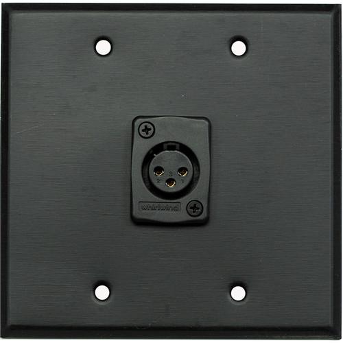 Whirlwind WP2B 1FW 2-Gang Wall Plate with 1 Whirlwind WC3F Female XLR Terminal