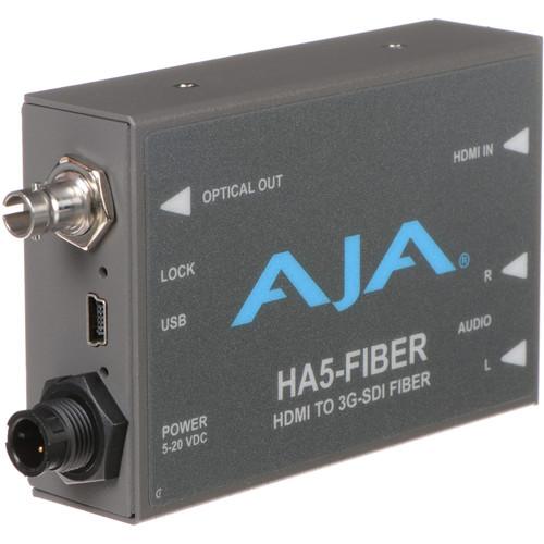 AJA HA5-Fiber HDMI to 3G-SDI Fiber Mini Converter