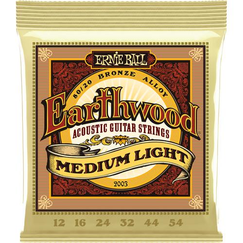 Ernie Ball Earthwood Medium Light Acoustic Guitar Strings 80 20 Bronze