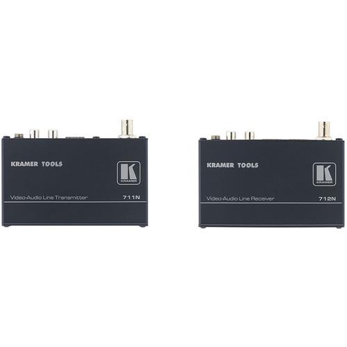 Kramer 711N 712N Composite Video & Stereo Audio Transmitter Receiver Kit