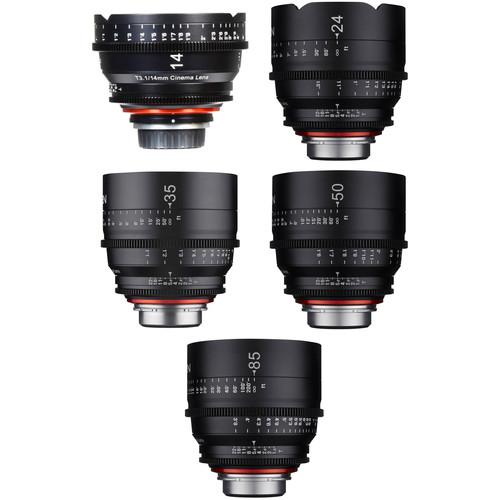 Rokinon Xeen 14, 24, 35, 50, 85mm Cine Lens Bundle