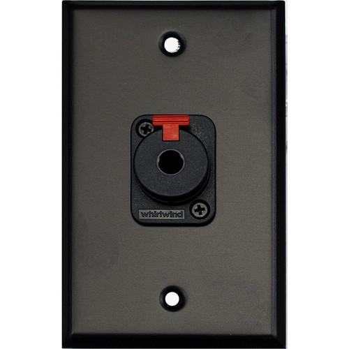 Whirlwind WP1B 1QW 1-Gang Wall Plate with 1 Whirlwind WCQF 1 4" Terminal