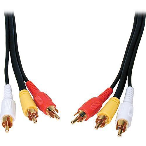 Comprehensive 3-RCA Male to 3-RCA Male Cable - 10 ft