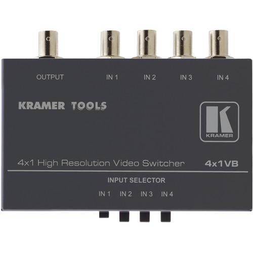 Kramer 4X1VB Mechanical Video Switcher, 4x1, Composite , Mini Series, Kramer, 4X1VB, Mechanical, Video, Switcher, 4x1, Composite, Mini, Series