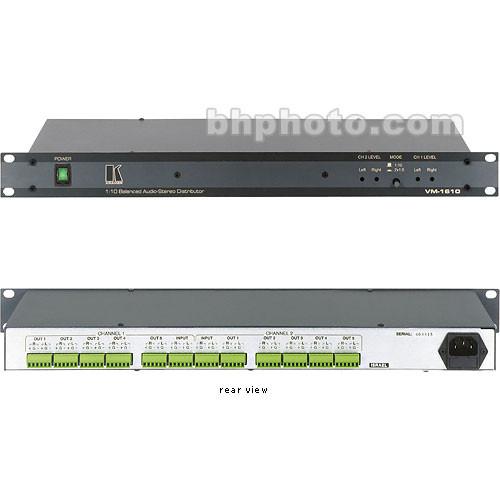 Kramer CVG-1610 Distribution Amplifier, 1x10, Stereo Balanced Audio