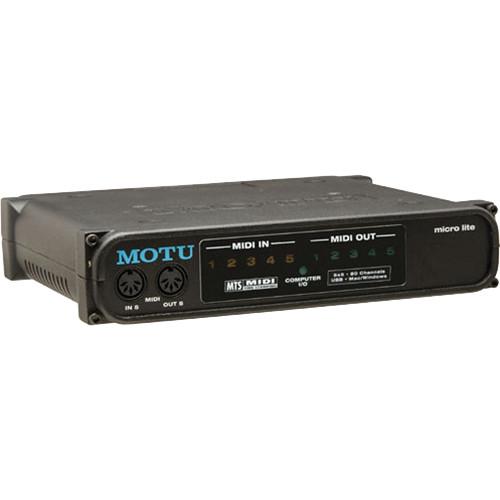 MOTU micro lite - 5 Input 5 Output USB MIDI Interface for Mac and PC