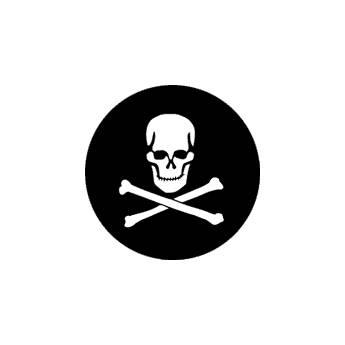 Rosco Standard Steel Gobo #7949 - Skull & Crossbones