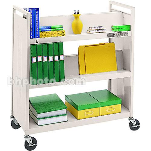 Bretford Mobile Utility Truck with 1 Flat & 4 Slanted Shelves - Gray Mist