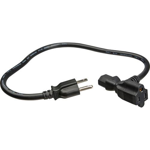 Hosa Technology PWD-401 Grounded Male Edison to IEC C13 Grounded Female Edison Daisy-Chain Adapter Cable- 1.0