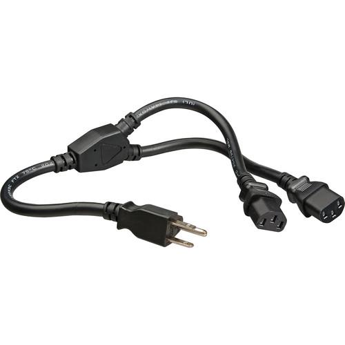 Hosa Technology YIE-406 Grounded Male Edison to Two IEC C13 Y-Cable- 1.5
