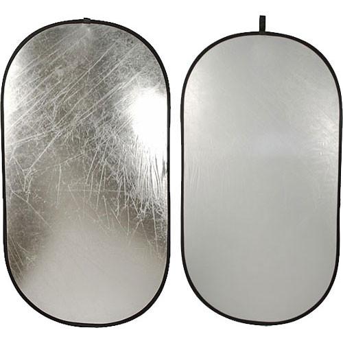 Impact Collapsible Oval Reflector Disc - Silver White - 41x74"