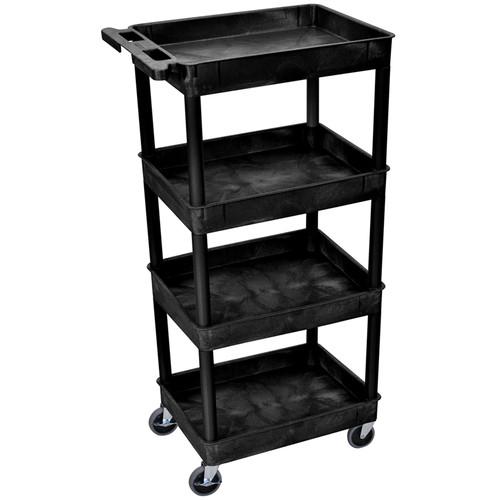 Luxor STC1111 24 x 18" Four Shelf Heavy-duty Utility Cart