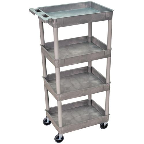 Luxor STC1111 24 x 18" Four Shelf Heavy-duty Utility Cart