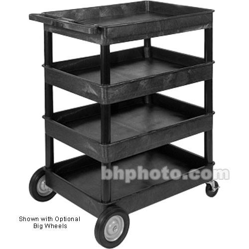 Luxor TC1111 32 x 24" Four Shelf Heavy-duty Utility Cart