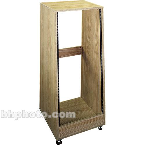 Middle Atlantic OSR24 24 Space Rolling Sloped Studio Racks with Oak Laminate