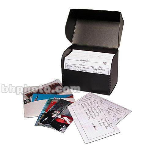 Print File Flip-Top Photo Storage Box - 7.5 x 5.75 x 4.5" - Black