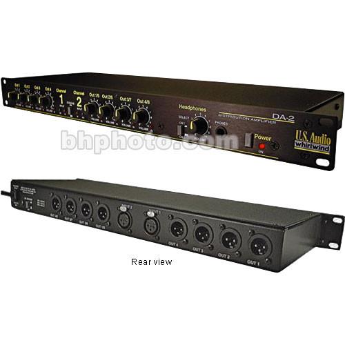 Whirlwind DA-2 - 2-Channel 2-In 4-Out Audio Distribution Amplifier with Headphone Output and Individual Volume Controls