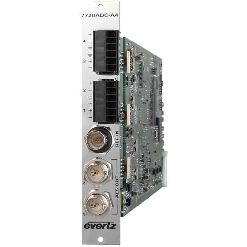 Evertz Microsystems Quad Analog Audio to Dual AES Converter with 3 RU Rear Plate