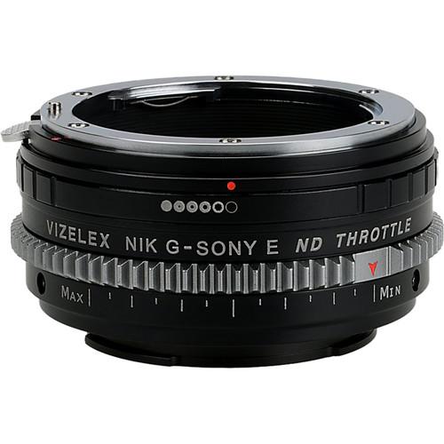 FotodioX Vizelex Pro ND Throttle Lens Mount Adapter for Nikon F-Mount Lens to Sony E-Mount Camera