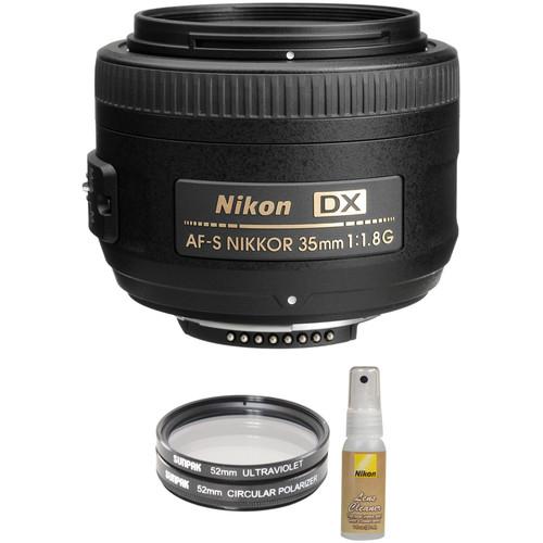 Nikon AF-S DX NIKKOR 35mm f 1.8G Lens with Accessory Kit