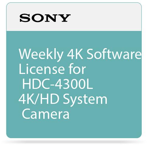 Sony Weekly 4K Software License for HDC-4300L 4K HD System Camera