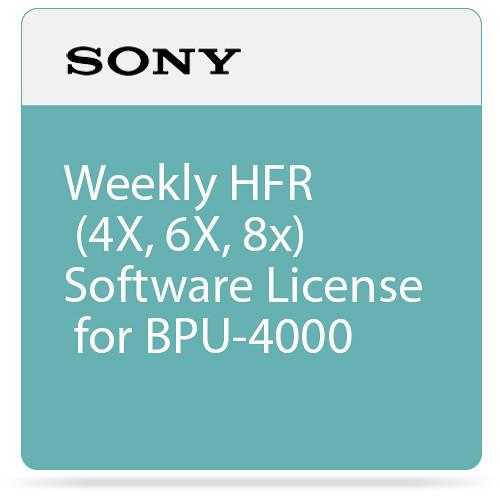 Sony Weekly HFR Software License for BPU-4000