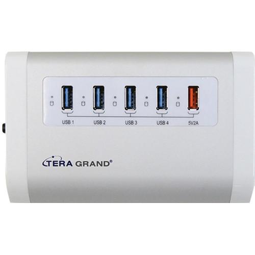 Tera Grand 4-Port USB 3.0 Hub with Charging Port and Power Adapter
