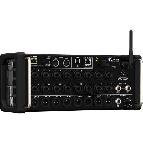 Behringer X Air XR18 18-Input Digital Mixer for iPad Android Tablets with Wi-Fi and USB Recorder