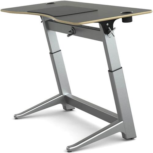 Focal Upright Furniture Locus Standing Desk with Matte Black Laminate Top