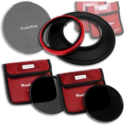 FotodioX WonderPana 145 Core Unit Kit for Sigma 14mm Lens with 145mm Solid Neutral Density 1.2 and 145mm Solid Neutral Density 1.5 Filters