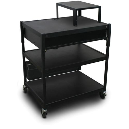 Marvel Spartan Series Adjustable Cart with 1 Pull-Out Front Shelf and Expansion Shelf