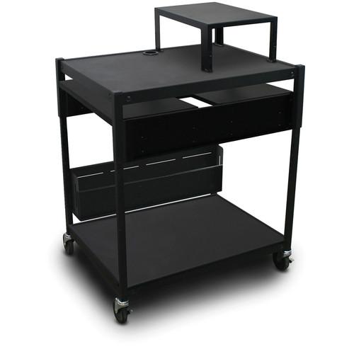 Marvel Spartan Series Adjustable Cart with 2 Pull-Out Side Shelves and Expansion Shelf