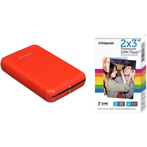 Polaroid ZIP Mobile Printer Kit with 50 Sheets of Photo Paper