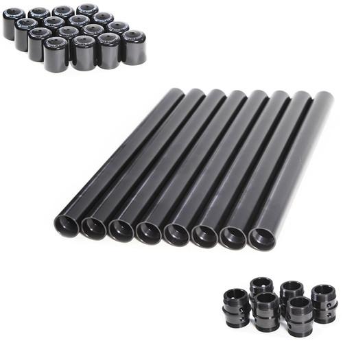 RigWheels PortaRail Precision Collapsible Speed Rail Kit with Eight 19" Sections & Six Connectors