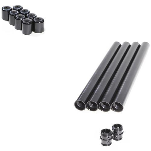 RigWheels PortaRail Precision Collapsible Speed Rail Kit with Four 19" Sections & Two Connectors
