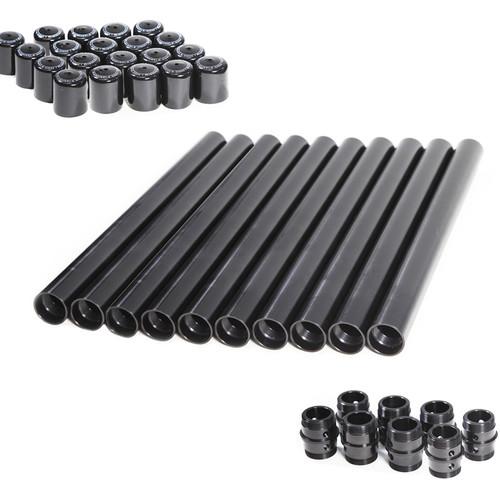 RigWheels PortaRail Precision Collapsible Speed Rail Kit with Ten 19" Sections & Eight Connectors