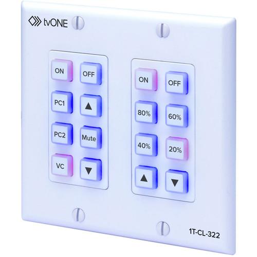 TV One North American 2-Gang Wall Plate Control Panel, TV, One, North, American, 2-Gang, Wall, Plate, Control, Panel