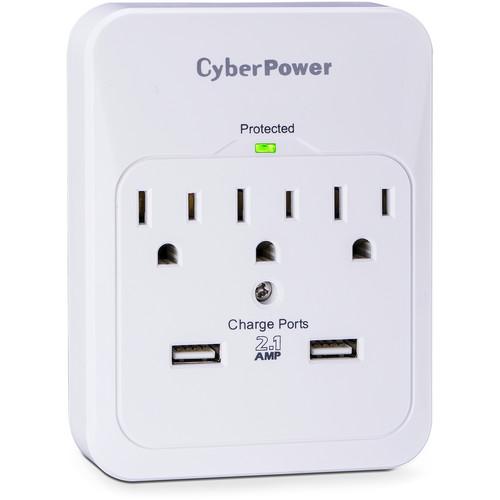 CyberPower Pro 3-Outlet Dual USB Surge Protector