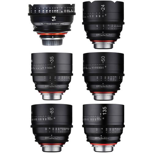 Rokinon Xeen 14, 24, 35, 50, 85, 135mm Cine 6 Lens Bundle