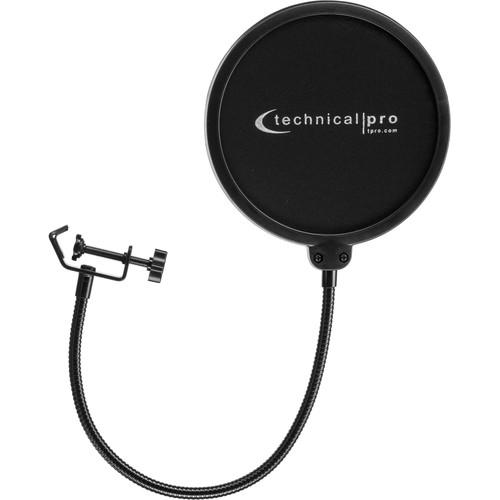 Technical Pro MKPF2 6" Clamp On Microphone Pop Filter With 10" Arm