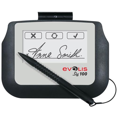 Evolis Sig100 Signature Capture Pad Bundle with Signosign 2 Software CD and Workstation License
