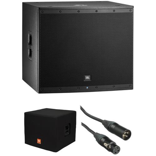 JBL EON618S Powered Subwoofer Kit with Padded Cover and XLR Cable
