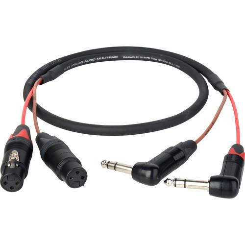 Laird Digital Cinema 1 4" TRS Right-Angle Plug to XLR Female Audio Breakout Cable for Blackmagic CC