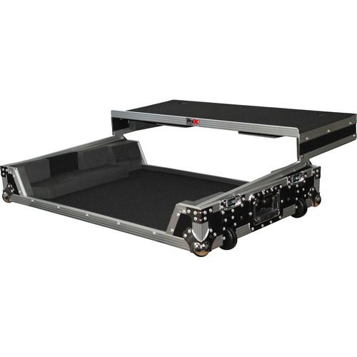 ProX Flight Case with Wheels & Laptop Shelf for Numark NS7III & NS7II Digital Controller