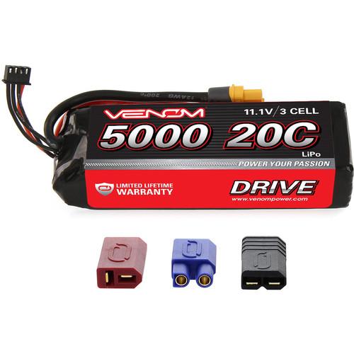 Venom Group 11.1V 5000mAh LiPo Battery with Interchangeable Connectors