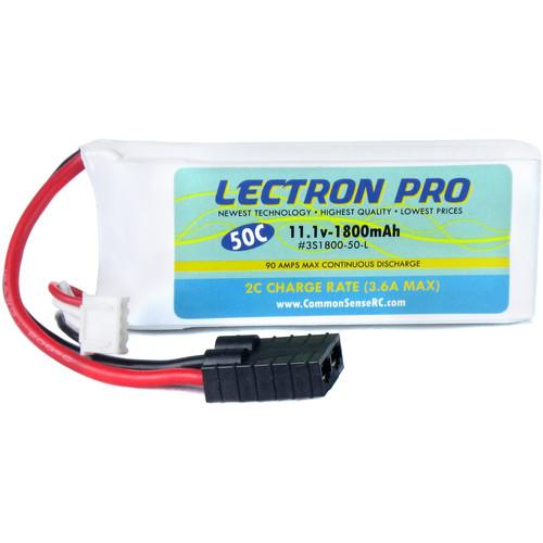 Common Sense RC Lectron Pro 11.1V 1800mAh 50C with Traxxas Connector for Traxxas 1 16-Scale E-Revo and Slash